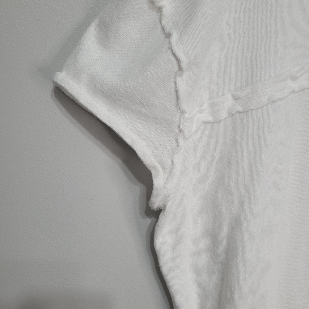 We The Free Cutout Boxy Cotton T-Shirt White Women's Size M - Picture 3 of 13